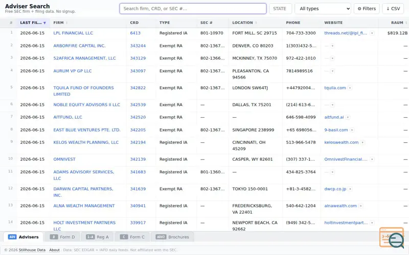 Screenshot of Search
