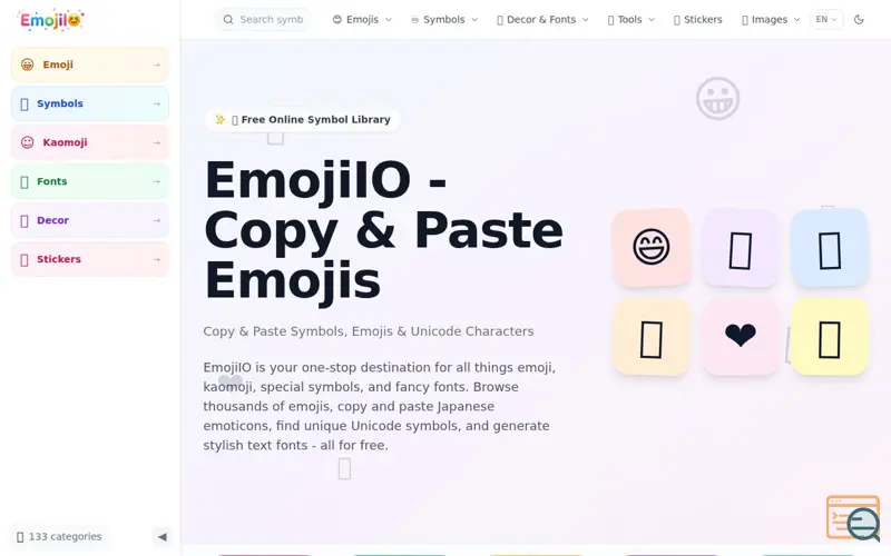 Screenshot of EmojiIO