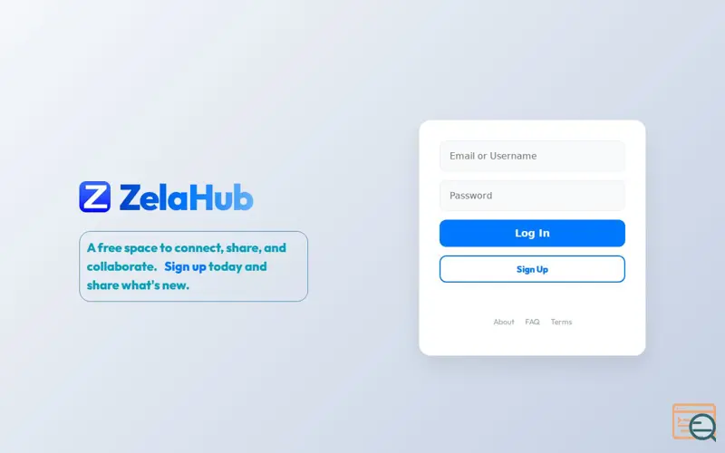 Screenshot of ZelaHub