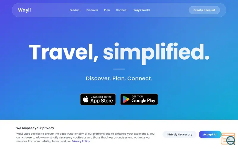 Screenshot of Wayli