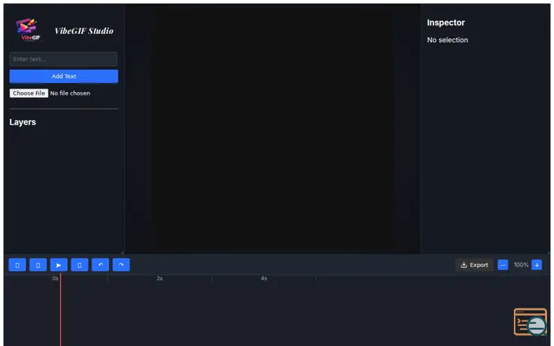 Screenshot of VibeGIF Studio, a launch using Konva