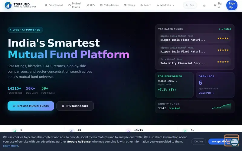 Screenshot of TopFund