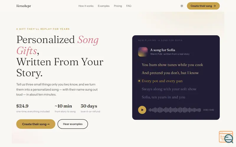 Screenshot of Versekept