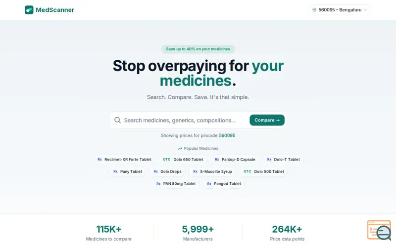 Screenshot of MedScanner