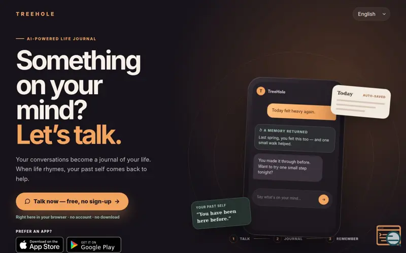 Screenshot of TreeHole