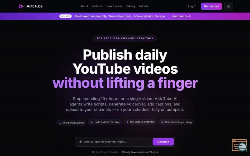 Screenshot of AutoTube