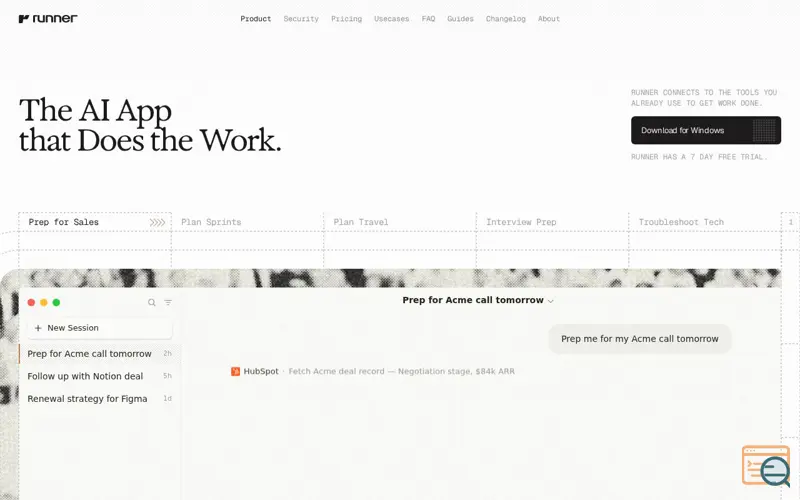 Screenshot of Runner
