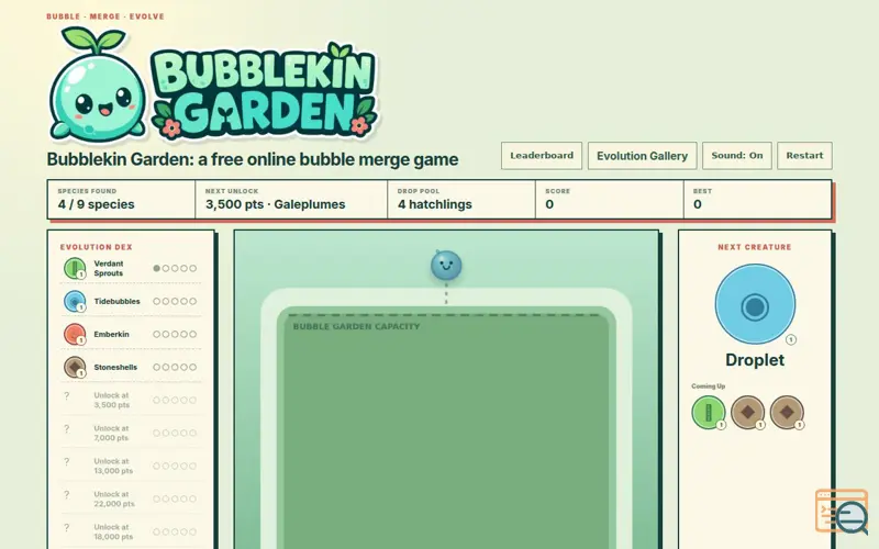 Screenshot of Bubblekin Garden