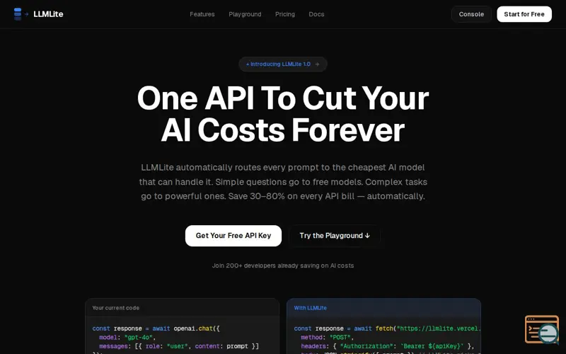 Screenshot of LLMLite