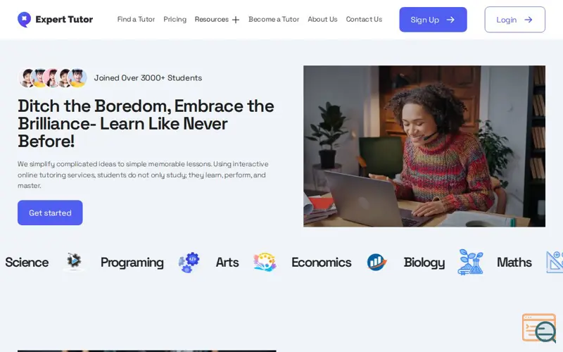 Screenshot of ExpertTutor