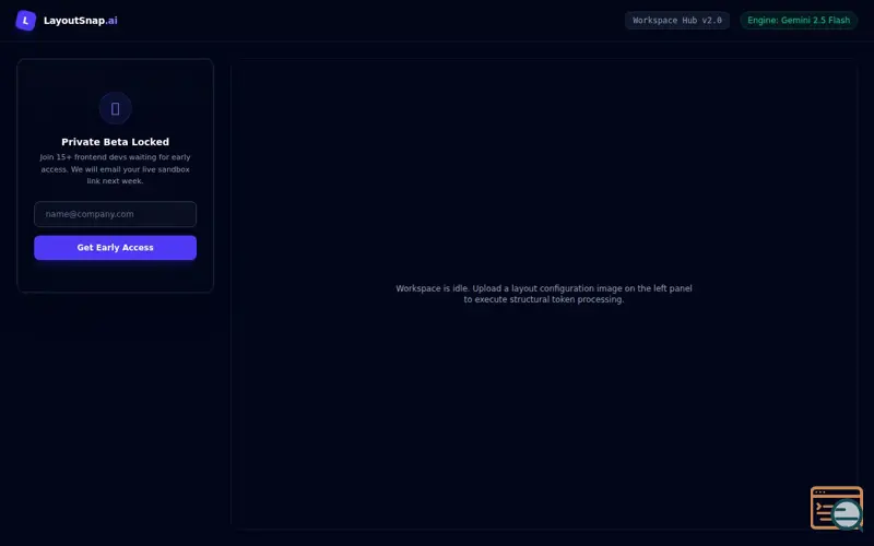 Screenshot of LayoutSnap App