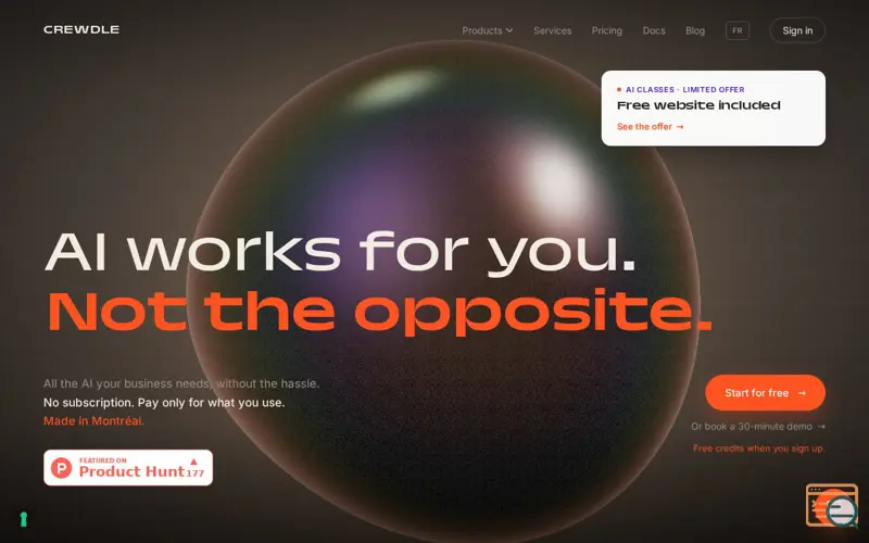 Screenshot of Crewdle AI