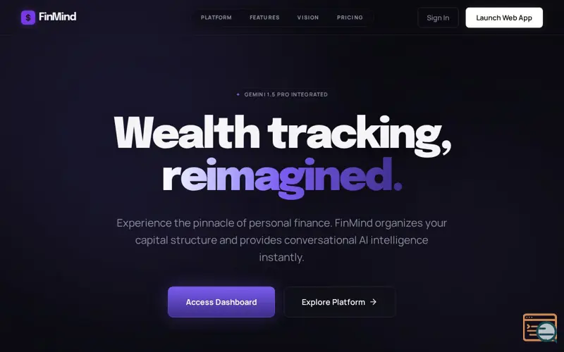 Screenshot of FinMind AI