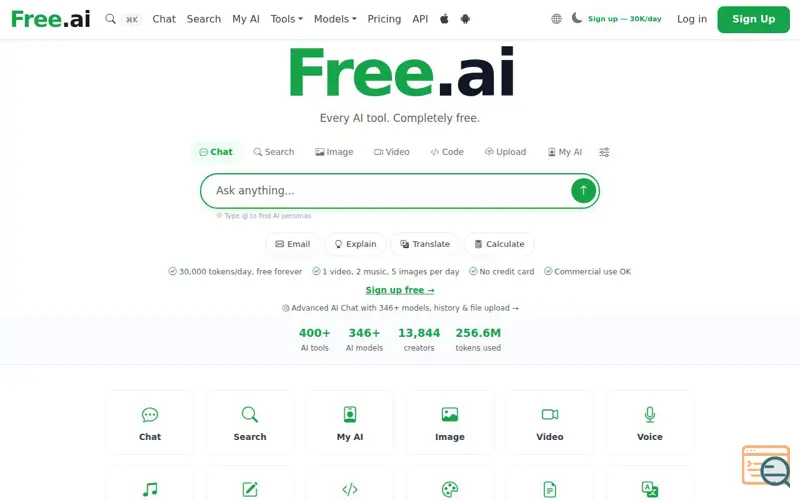 Screenshot of Free.ai