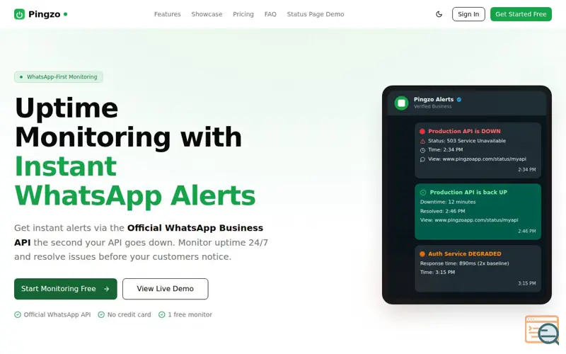 Screenshot of Pingzo