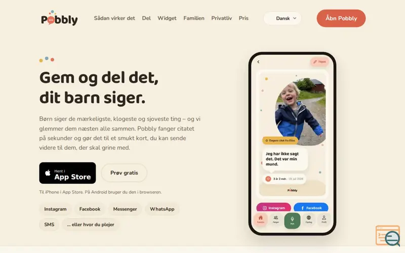 Screenshot of Pobbly