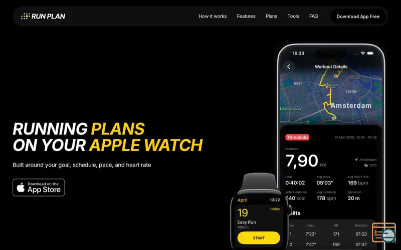 Screenshot of RUNPLAN