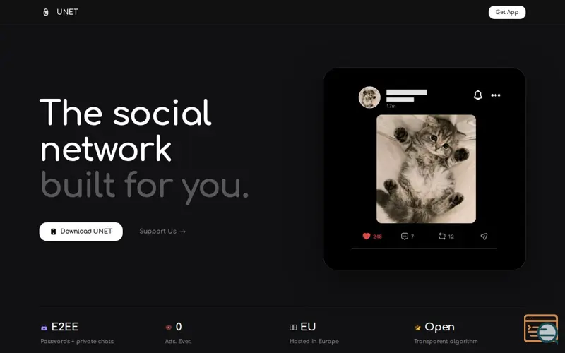 Screenshot of UNET
