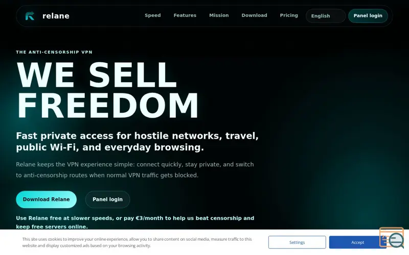 Screenshot of Relane