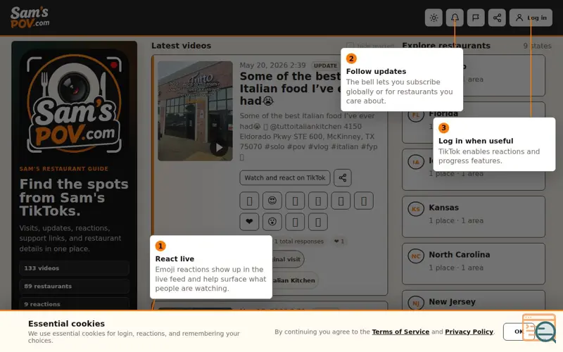 Screenshot of Samspov