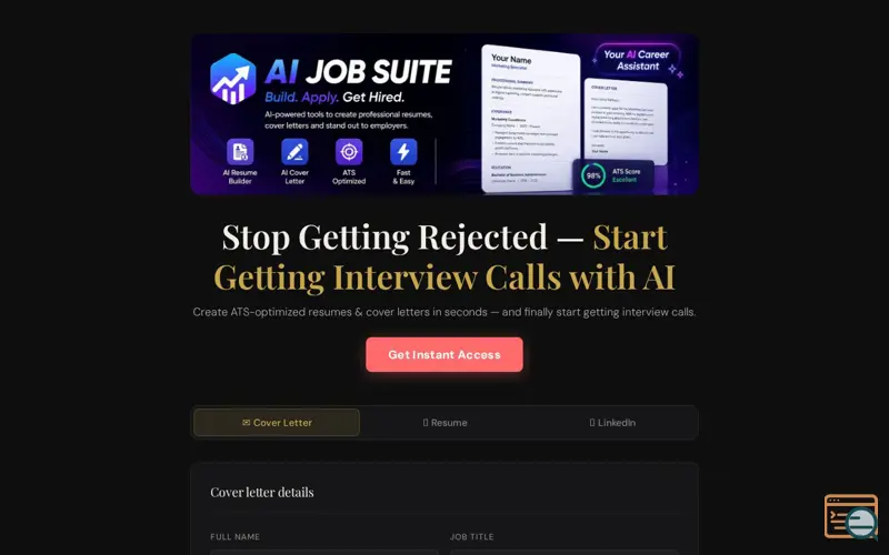 Screenshot of Élève Emporium—AI Job Application Suite