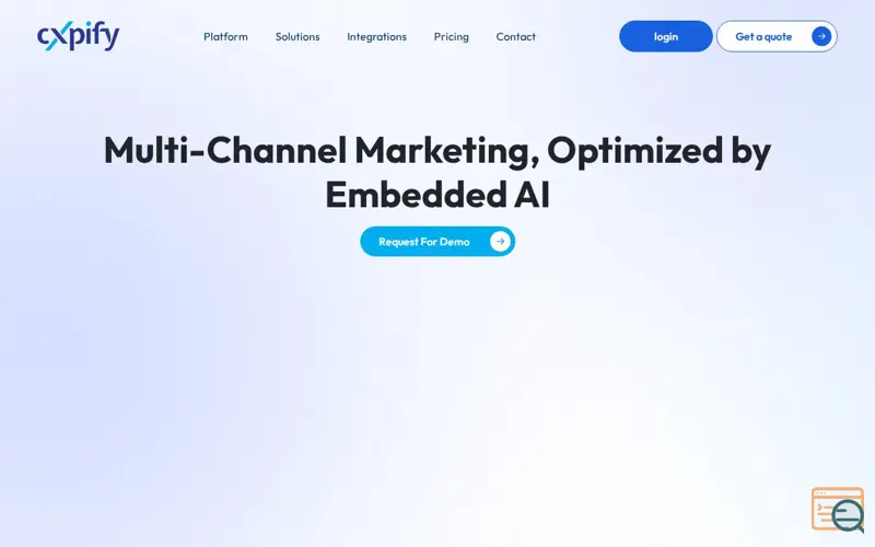 Screenshot of cXpify, a launch using DigitalOcean DNS