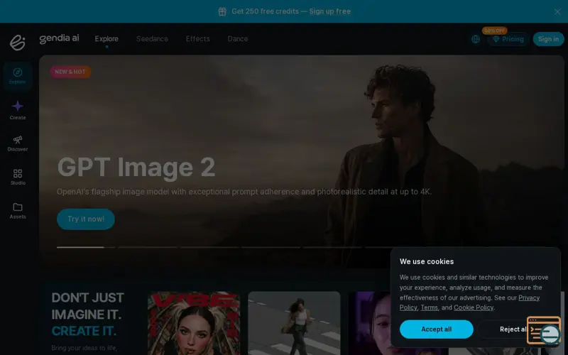 Screenshot of Gendia Ai