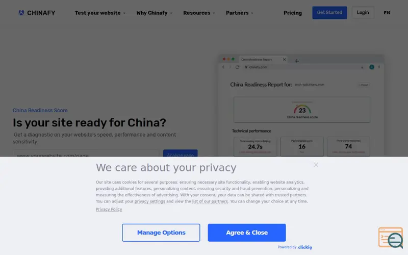 Screenshot of China Readiness Report