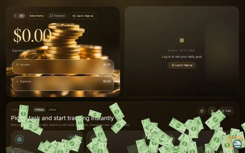 Screenshot of earnmyday