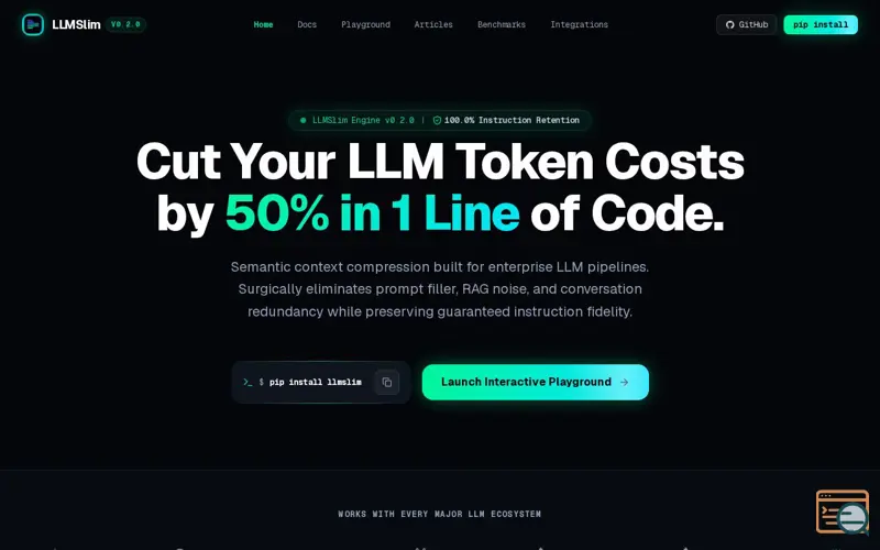 Screenshot of LLMSlim