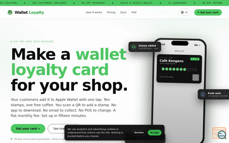 Screenshot of Wallet Loyalty