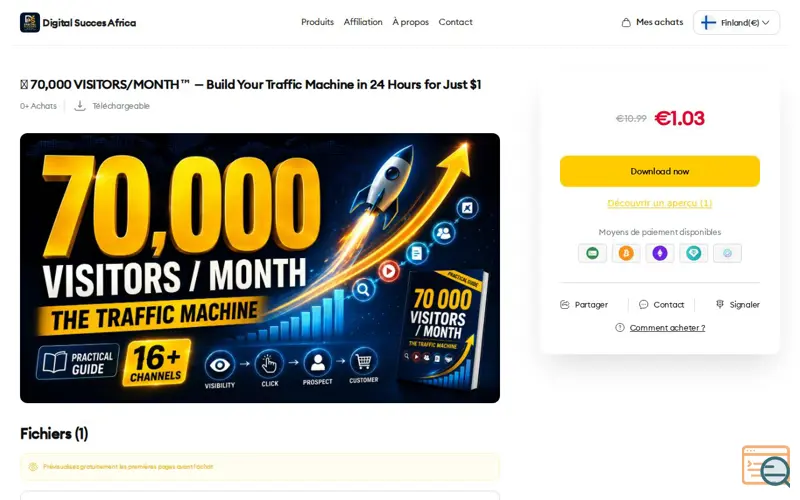 Screenshot of 70,000 Visitors/Month™