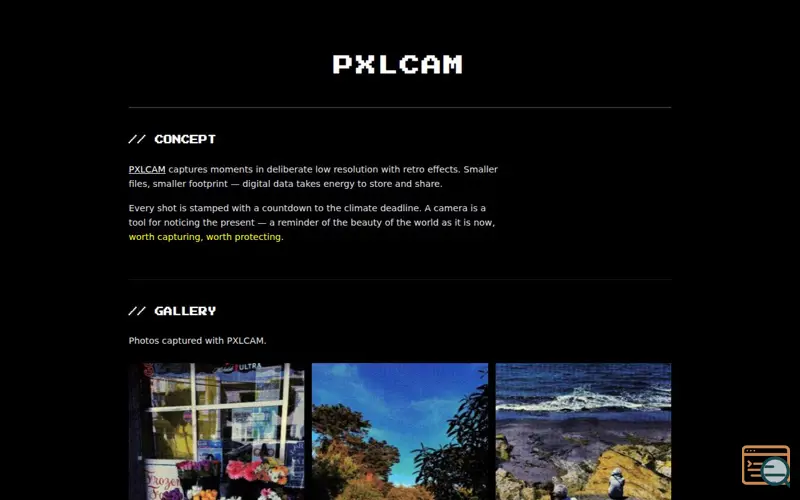 Screenshot of PXLCAM: Climate Clock Camera