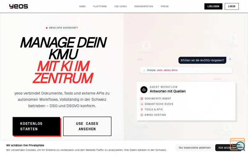 Screenshot of yeos