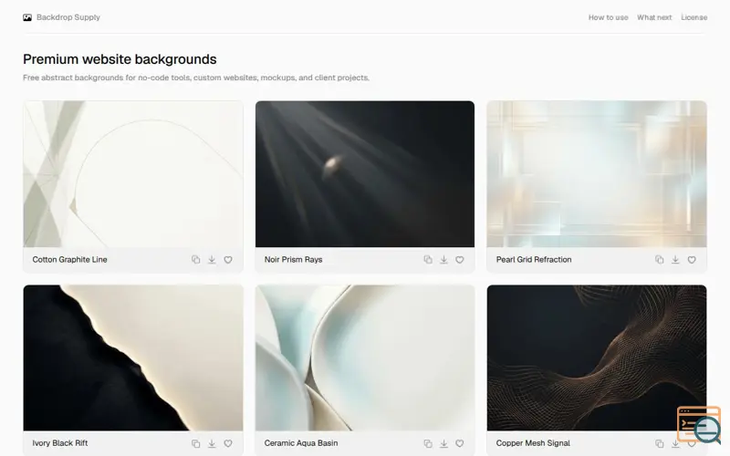 Screenshot of Backdrop Supply