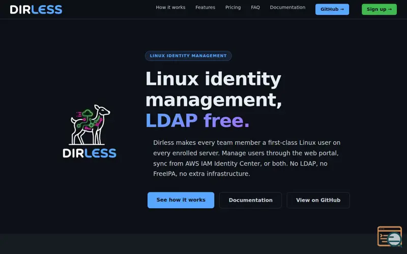 Screenshot of Dirless
