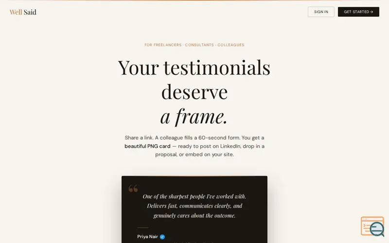 Screenshot of Well Said