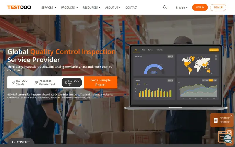 Screenshot of TESTCOO