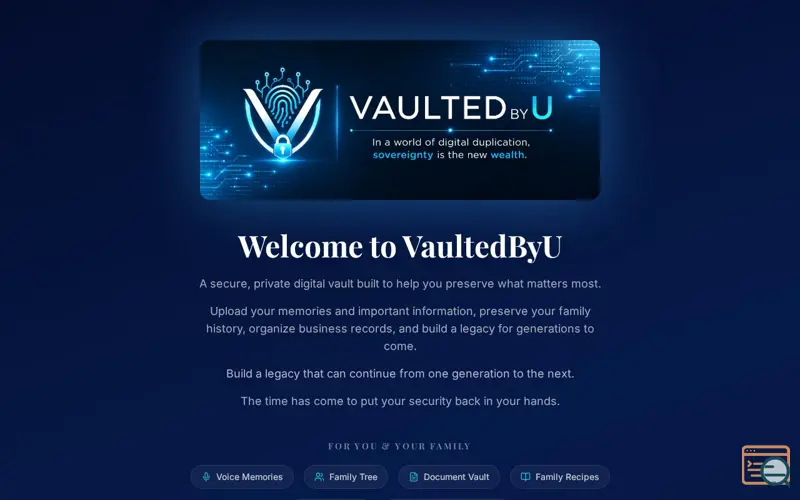 Screenshot of VaultedByU
