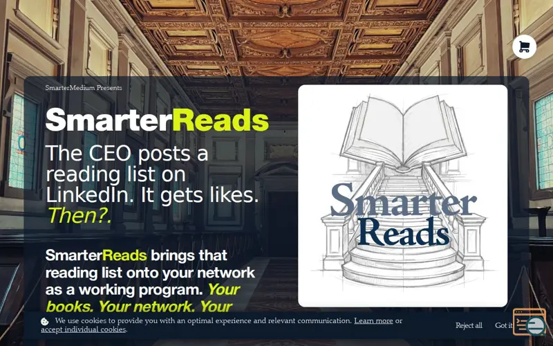 Screenshot of SmarterReads Corporate Reading Programs, a launch using Uppy