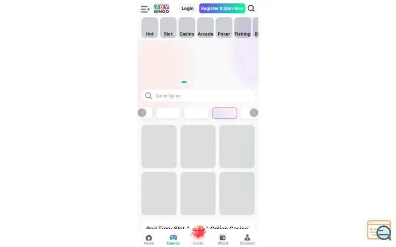 Screenshot of 789Bingo