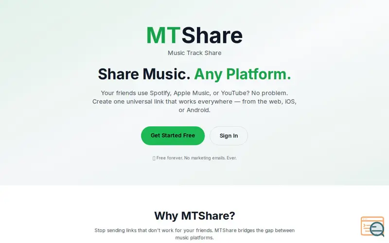Screenshot of MTShare