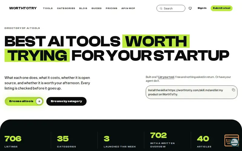 Screenshot of Worthtotry