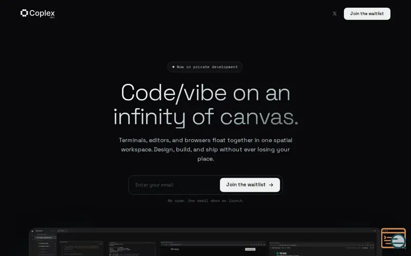 Screenshot of Coplex.dev
