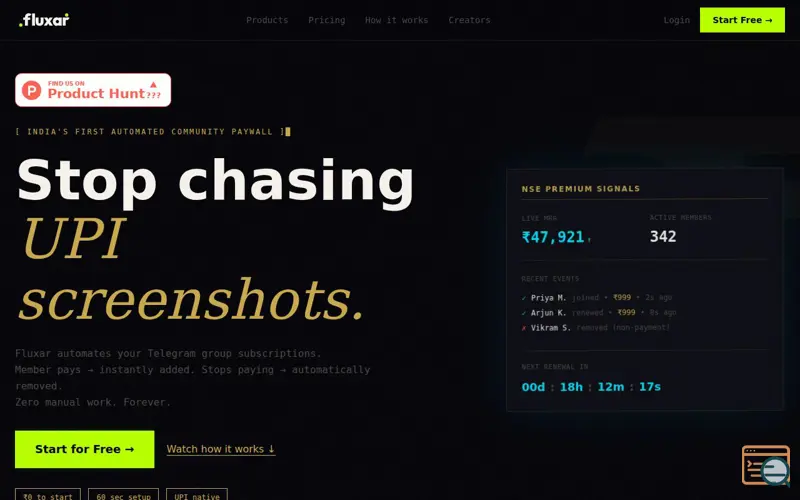 Screenshot of Fluxar