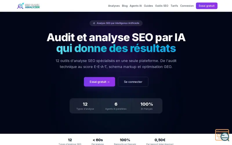 Screenshot of SEO Rank Analyzer