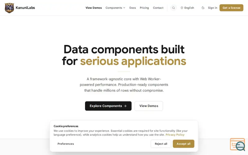 Screenshot of Kanunilabs Components