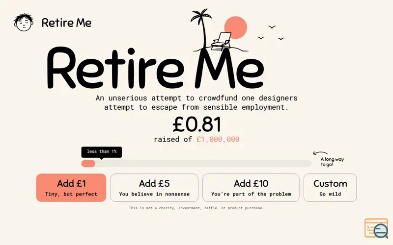 Screenshot of Retire Me