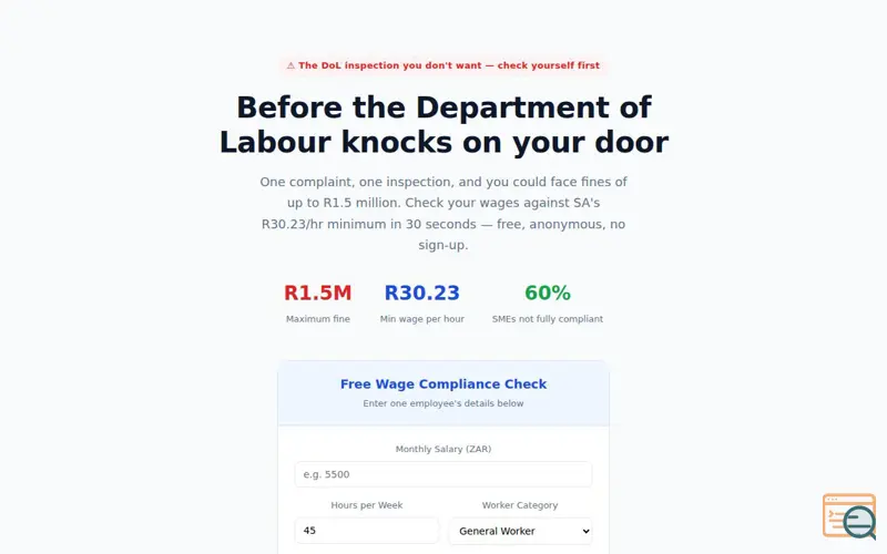 Screenshot of Employer Pressure Gauge