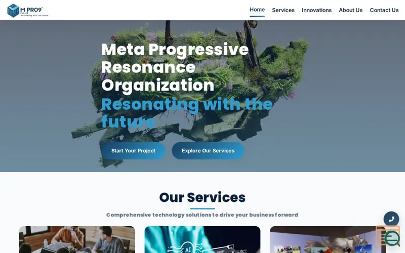 Screenshot of M PRO9 Private Limited 